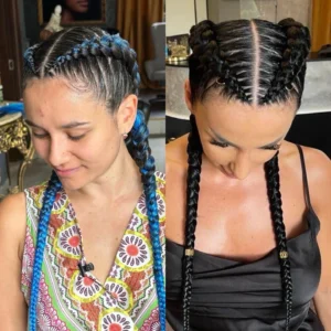 Cornrows Braids Course (2 cornrow braids)