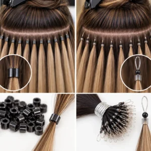 Course Microring & Nanoring Hair Extension Application – Mannequin