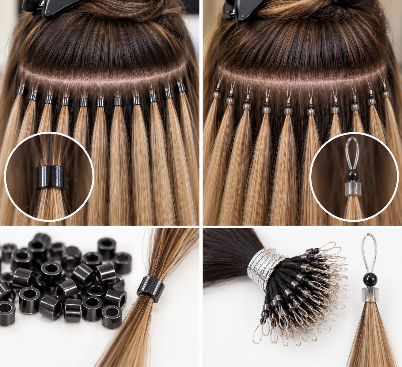 Course Microring & Nanoring Hair Extension Application – Live Model