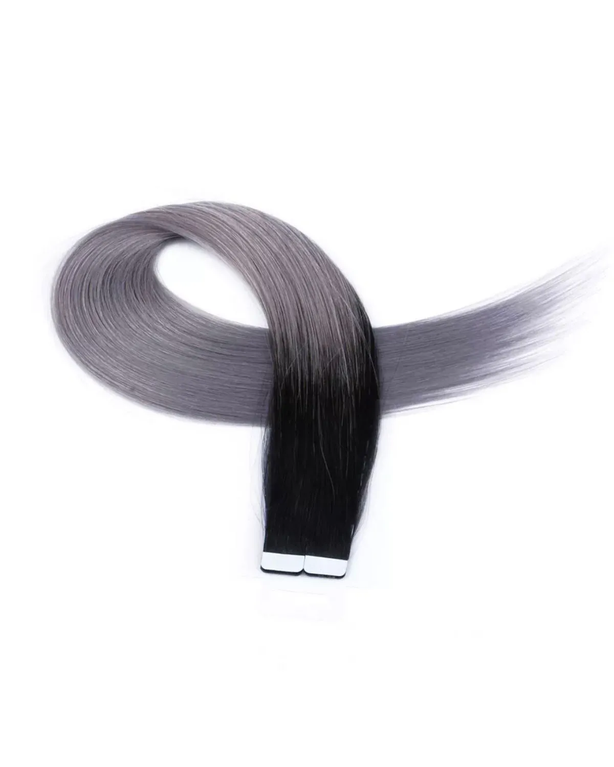 Tape In extensions - Balayage black/grey
