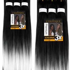 L’Exotique Premium Ultra Braid 3in1 nr Black/White#