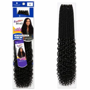 Twisted Crochet Extensions with Curls (Twisted Crochet) 45 cm, colour 1