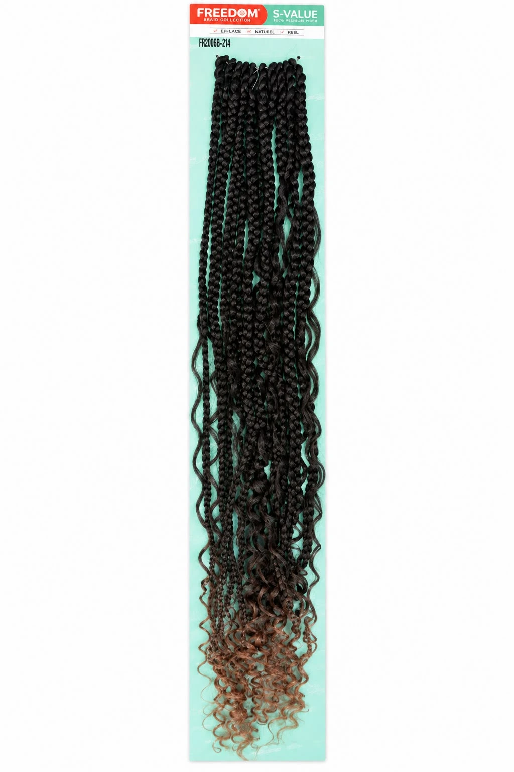 Boho Braids-codite amestecat cu bucle 100 gr, 71 cm, culoare T1B/27 - imagine 3